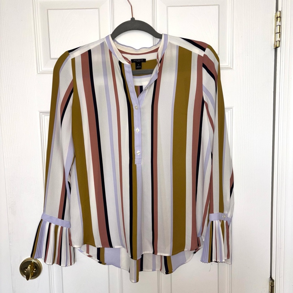 Ann Taylor Multicolor Striped Blouse